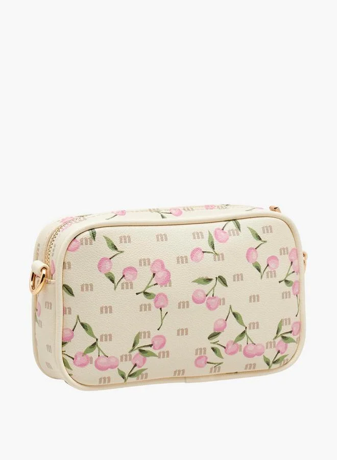 MISSY BEIGE Cherry Print Crossbody Bag With Detachable Strap for Women | Best Price UAE